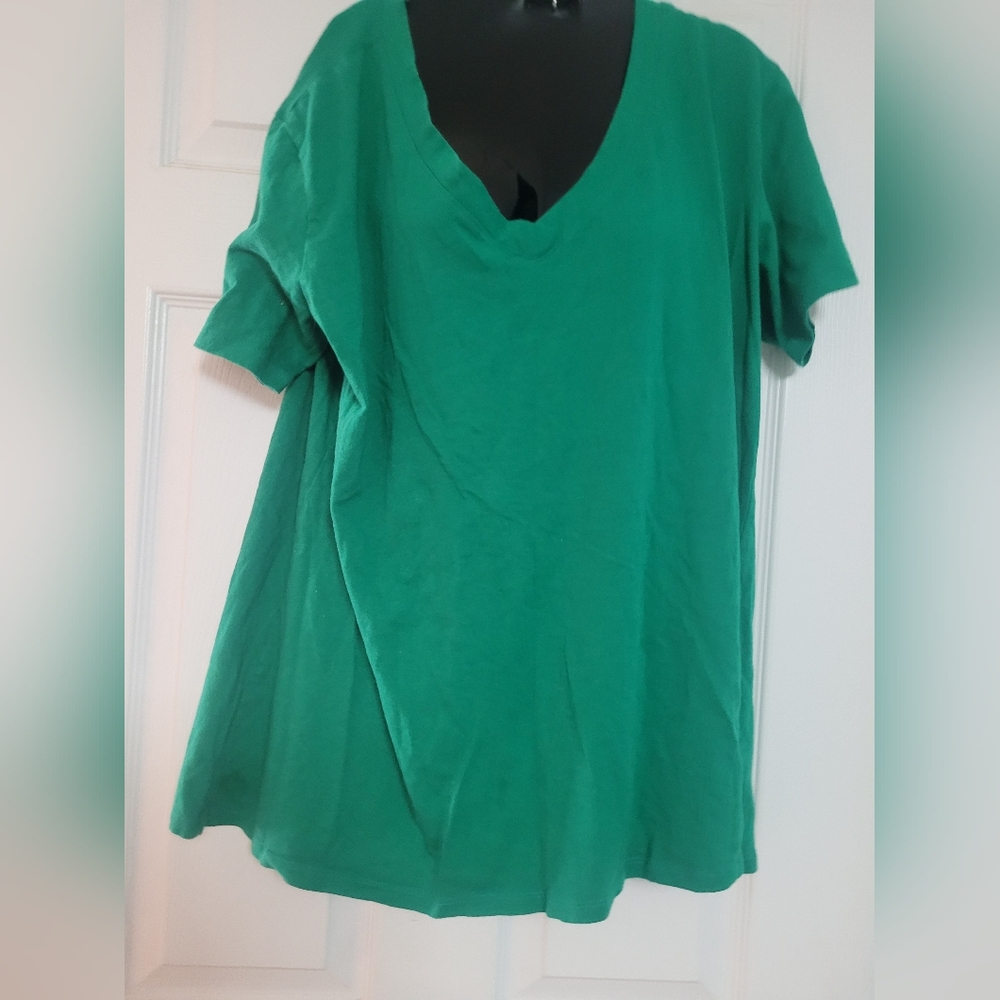 Emerald Short Sleeve V-Neck Top